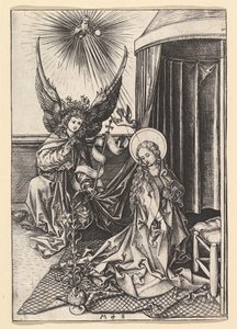 La Anunciación de Martin Schongauer