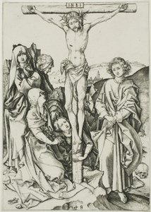 La Crucifixión, de La Pasión de Martin Schongauer