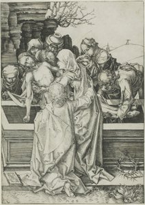 El entierro, de La Pasión de Martin Schongauer