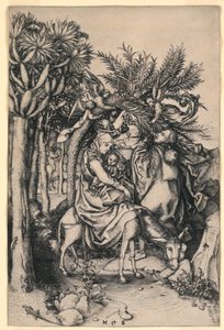 La huida a Egipto de Martin Schongauer