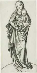 La Madonna y el niño con una manzana de Martin Schongauer