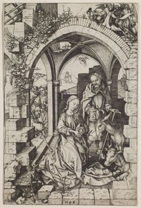 La Natividad, c.1471-73 (grabado) de Martin Schongauer