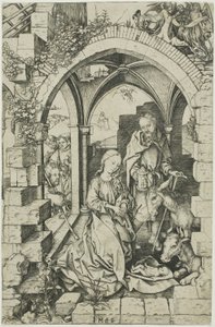 La Natividad, de la Vida de la Virgen de Martin Schongauer