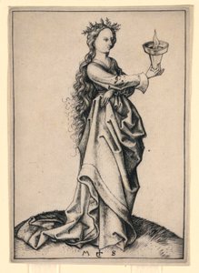 La tercera virgen sabia de Martin Schongauer