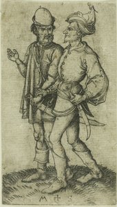 Dos moros en conversación de Martin Schongauer