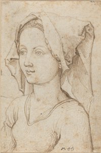 Joven Mujer con Pañuelo de Martin Schongauer