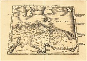 1513 Segundo mapa africano de Ptolomeo por Martin Waldseemüller