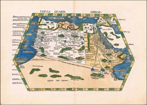 1513 Cuarto mapa africano de Ptolomeo por Martin Waldseemüller