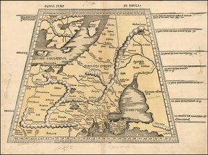 Mapa de 1513 del Báltico, Escandinavia, Polonia y Europa del Este por Martin Waldseemüller