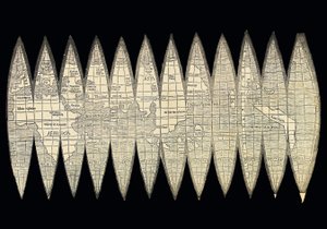 Mapa del mundo en forma de conjunto de globos terráqueos, 1507