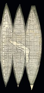 Mapa del mundo en forma de un conjunto de gajos de globo terráqueo, 1507