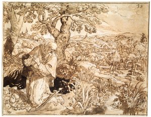 Un ermitaño, 1585-1586 de Maarten de Vos