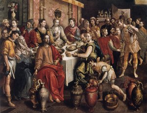 Las bodas de Caná, 1596-1597 de Maarten de Vos
