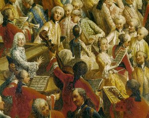 Cena solemne con motivo de la boda del emperador José II e Isabel de Parma (óleo sobre lienzo)