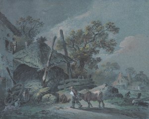 Granja con pajar de Martin von Molitor