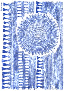 Gancho de tinta azul