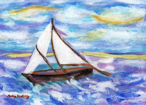 El barco pesquero (Homenaje a Vincent van Gogh) de Martina Konitzky