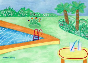 Antes de la lluvia en la piscina de Martina Konitzky
