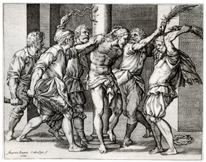 La Flagelación de Cristo, 1568, 1937 de Martino Rota