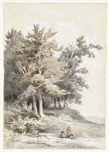 Borde del bosque con figuras de Martinus Antonius Kuytenbrouwer jr.