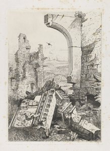 Ruinas del castillo de Bourscheid de Martinus Antonius Kuytenbrouwer jr.
