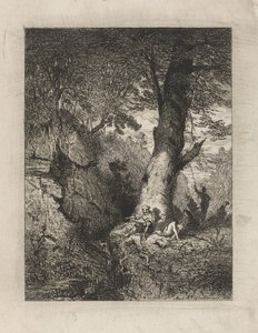 Guerreros descansando bajo un árbol de Martinus Antonius Kuytenbrouwer jr.