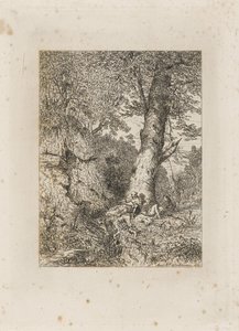 Guerreros descansando bajo un árbol de Martinus Antonius Kuytenbrouwer jr.