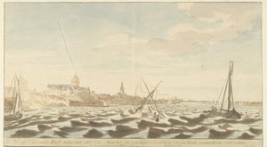 Vista de Nijmegen desde el Waal Nymegen te sien vande Waell (título sobre objeto)