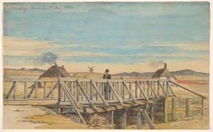 Paisaje con un puente cerca de Mosbjerg de Martinus Rørbye