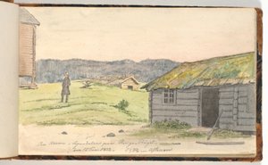 Paisaje con granjas de Martinus Rørbye