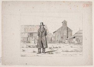 Peter Collet en la mina de cobre de Buskerud, Noruega de Martinus Rørbye