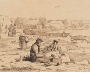 Calle de la playa en Thisted. 1830