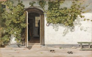 La entrada de la antigua casa parroquial de Hellested de Martinus Rørbye