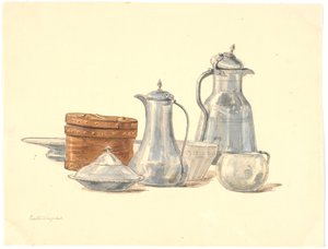 Vasijas y jarras turcas de Martinus Rørbye
