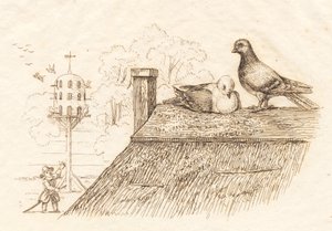 Ilustración para "Cincuenta fábulas para niños" de Hey de Martinus Rørbye