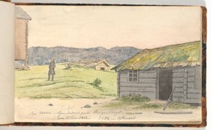 Paisaje con granjas de Martinus Rørbye