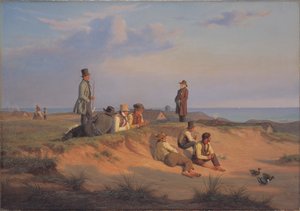 Hombres de Skagen en una tarde de verano con buen tiempo