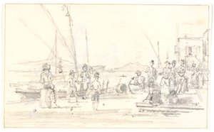 Parte del puerto de Palermo de Martinus Rørbye