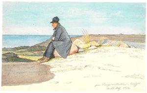 Hombre sentado en las colinas de Bangsbo, Vendsyssel, 22 de mayo de 1833 de Martinus Rørbye