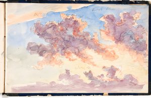 Estudio de nubes. Un cielo al atardecer