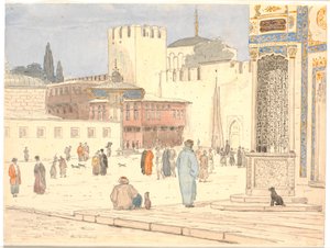 La Plaza frente a Bab-i-Hümayan en Constantinopla de Martinus Rørbye