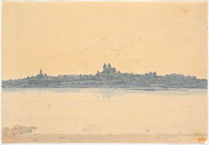 Viborg visto desde Asmild Klosterhave cerca de Søndersø de Martinus Rørbye