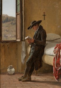 Joven clérigo leyendo