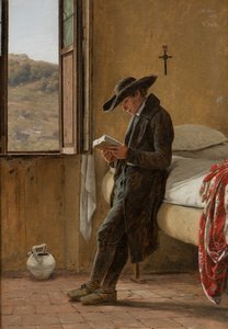 Joven clérigo leyendo