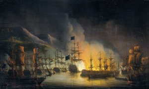 El bombardeo de Argel (26-27 de agosto de 1816) de Martinus Schouman (signed by artist)