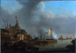 Holandés: El bombardeo de Dordrecht por los franceses el 24 de noviembre de 1813