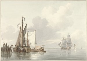 Vista al río con barcos amarrados