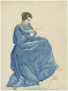 Mujer sentada leyendo