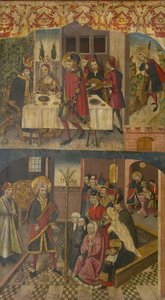 San Cristóbal despidiéndose del Rey que temía a Satanás, San Cristóbal y sus conversos de Martín de Soria