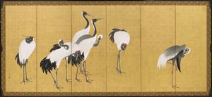 Grullas, Periodo Anei, 1772 de Maruyama Okyo